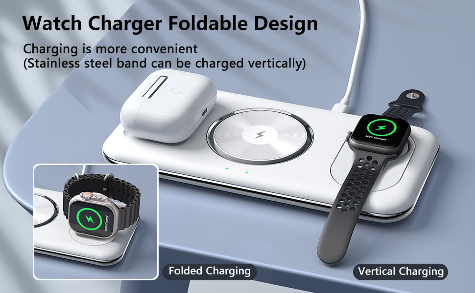 ChargeDock Pro™ – 3-in-1 Magnetische Ladestation