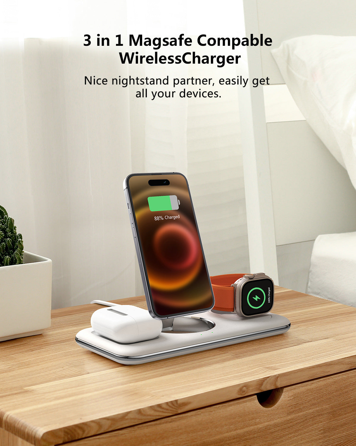 ChargeDock Pro™ – 3-in-1 Magnetische Ladestation