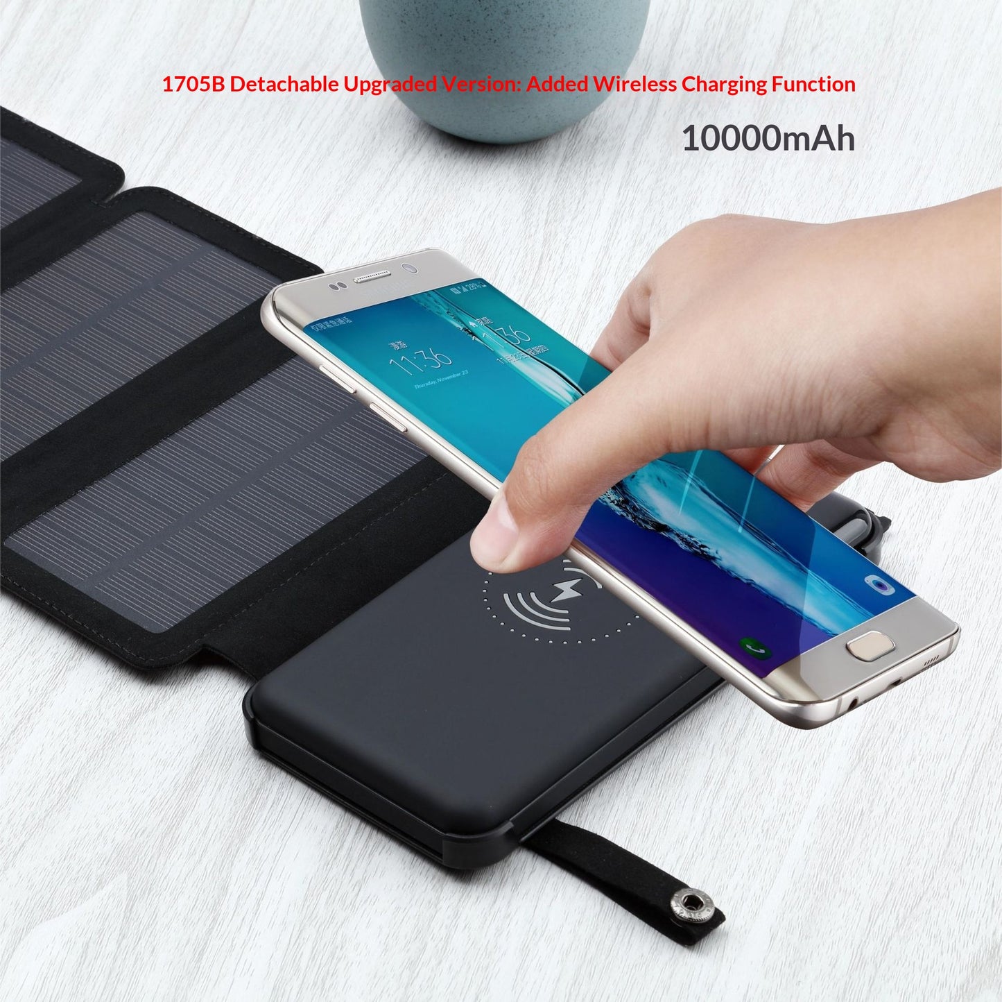 SolarCharge Pro™ – Faltbare Solar Powerbank mit Wireless Charging
