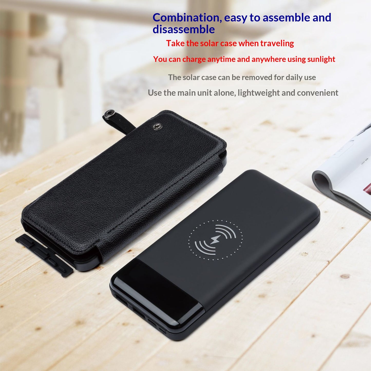 SolarCharge Pro™ – Faltbare Solar Powerbank mit Wireless Charging